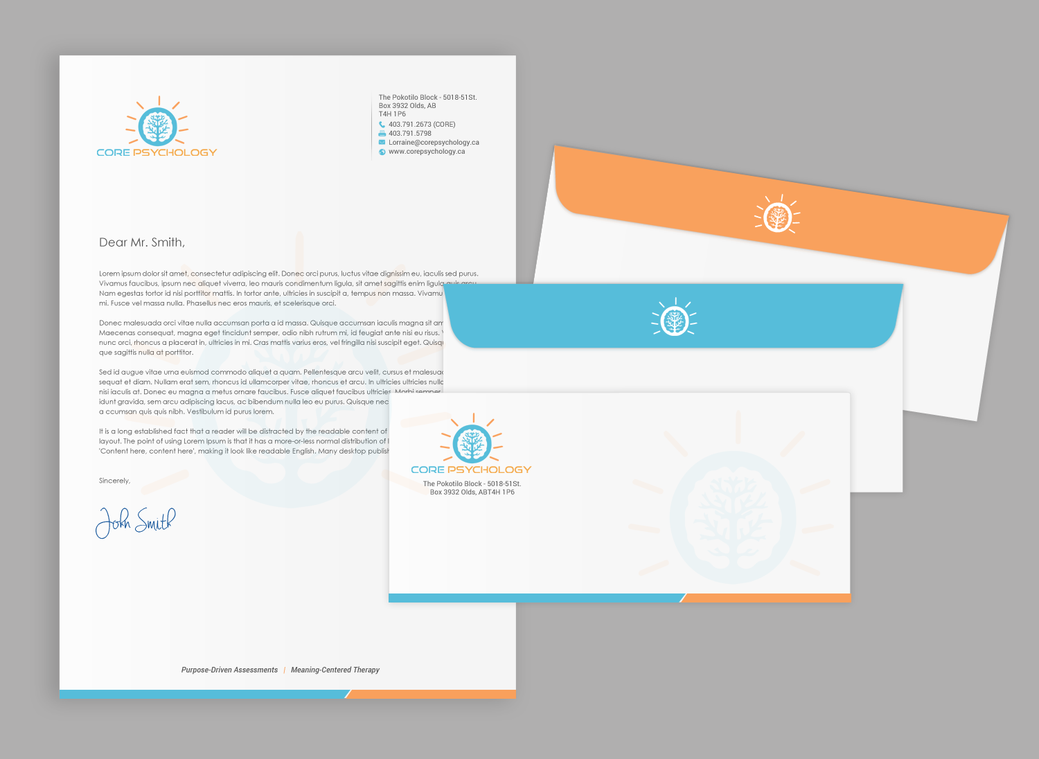 Stationery Design by chandrayaan.creative for Core Psychology Inc. | Design #22502828