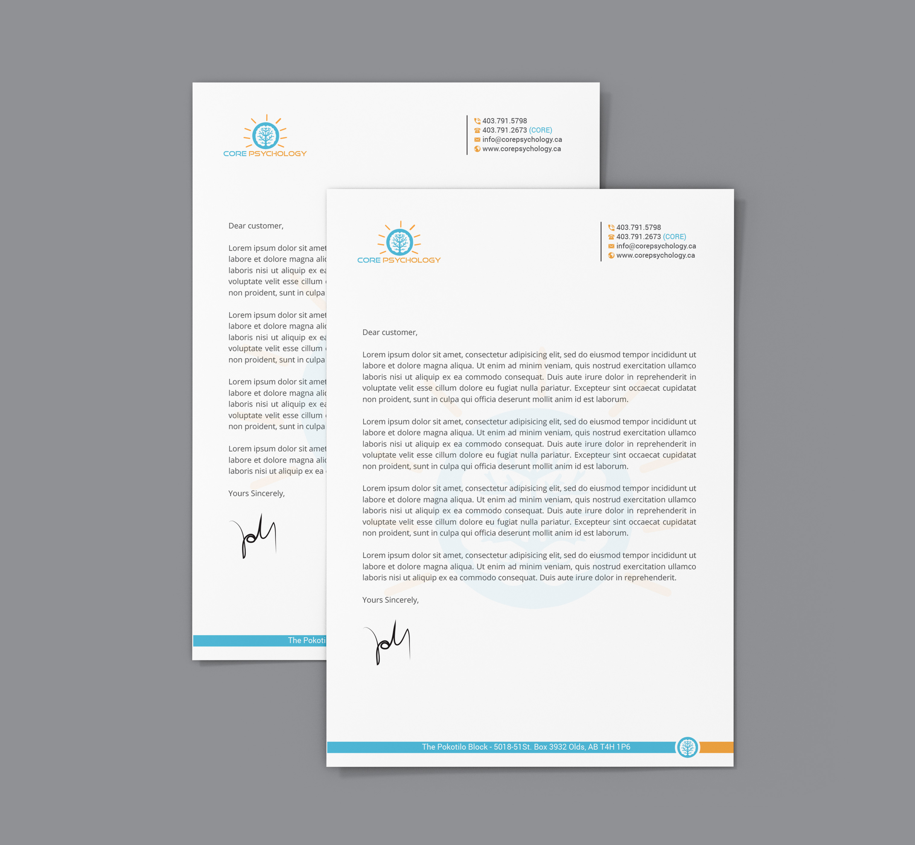 Stationery Design by R.design for Core Psychology Inc. | Design #22504266