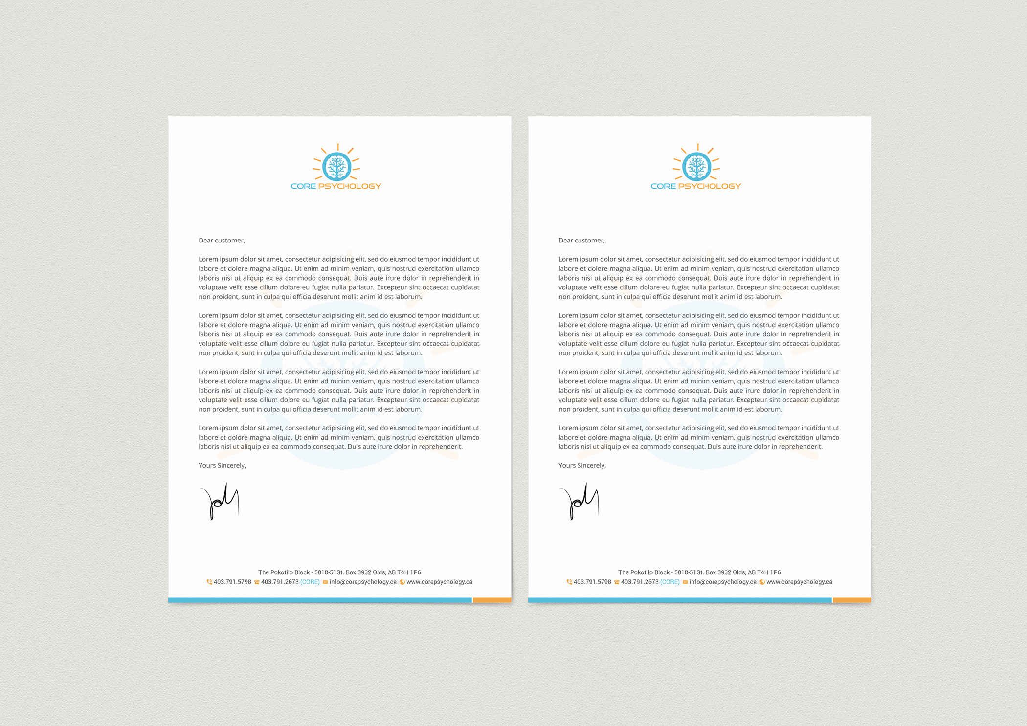 Stationery Design by R.design for Core Psychology Inc. | Design #22515905
