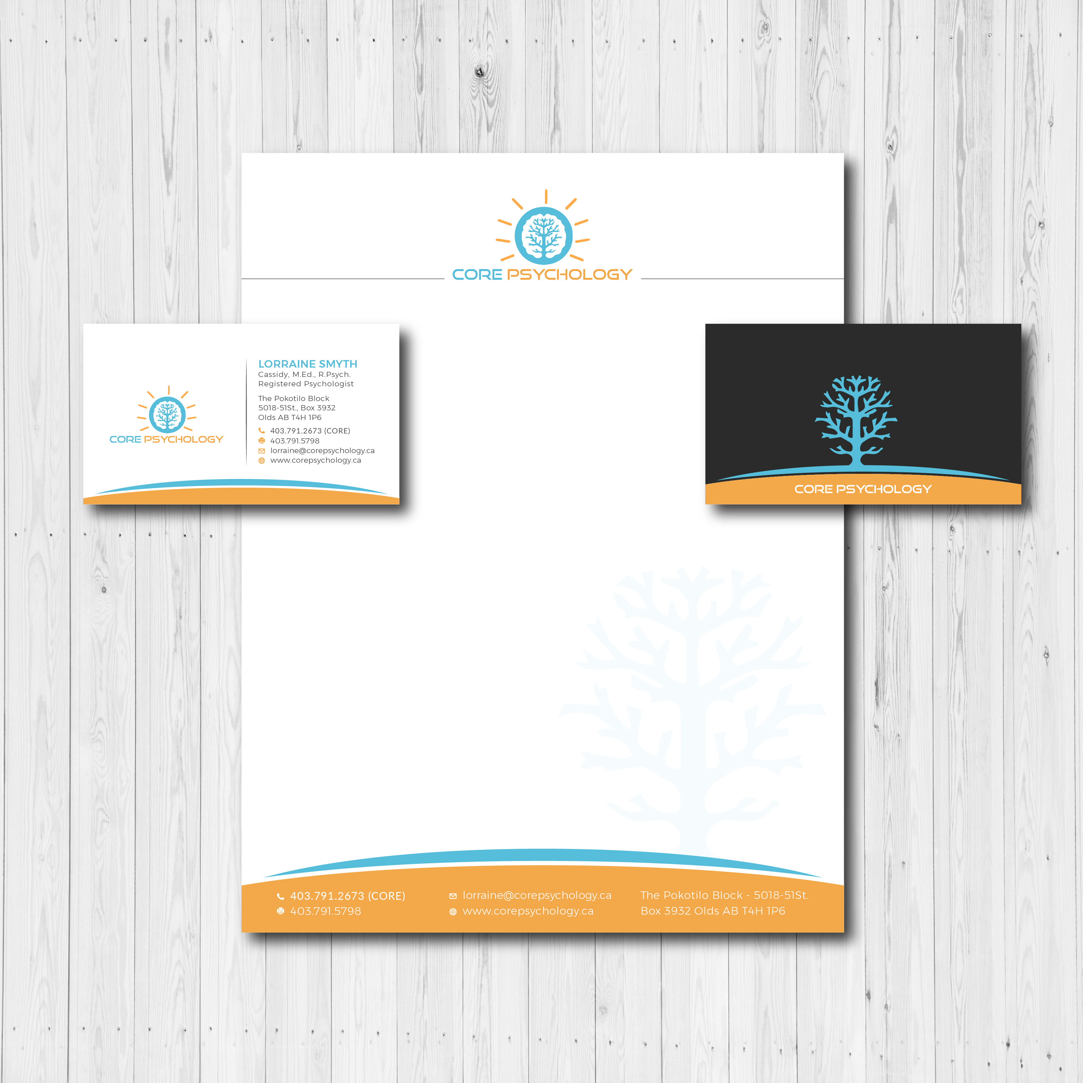 Stationery Design by Bold Pixels for Core Psychology Inc. | Design #22497110