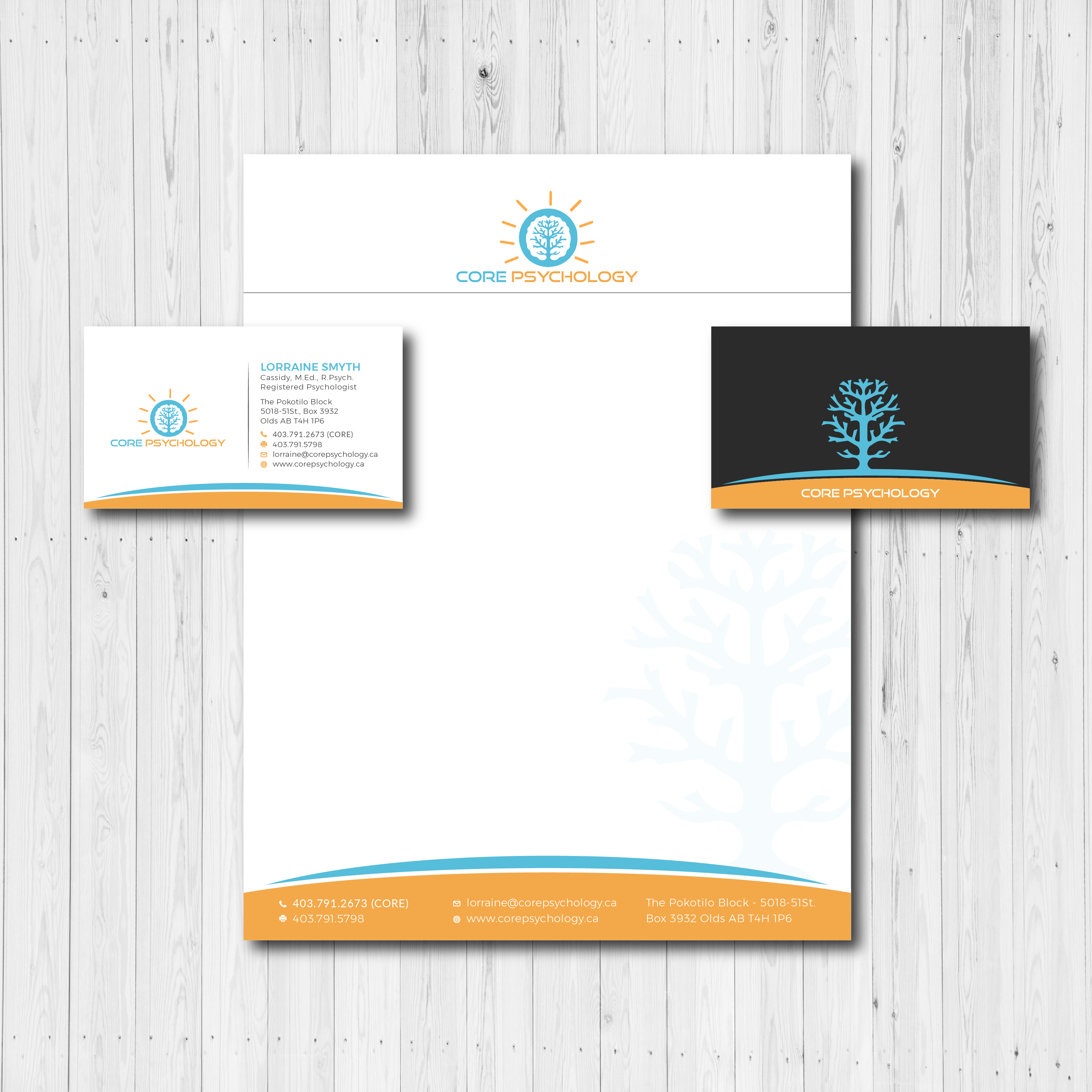 Stationery Design by Bold Pixels for Core Psychology Inc. | Design #22497112