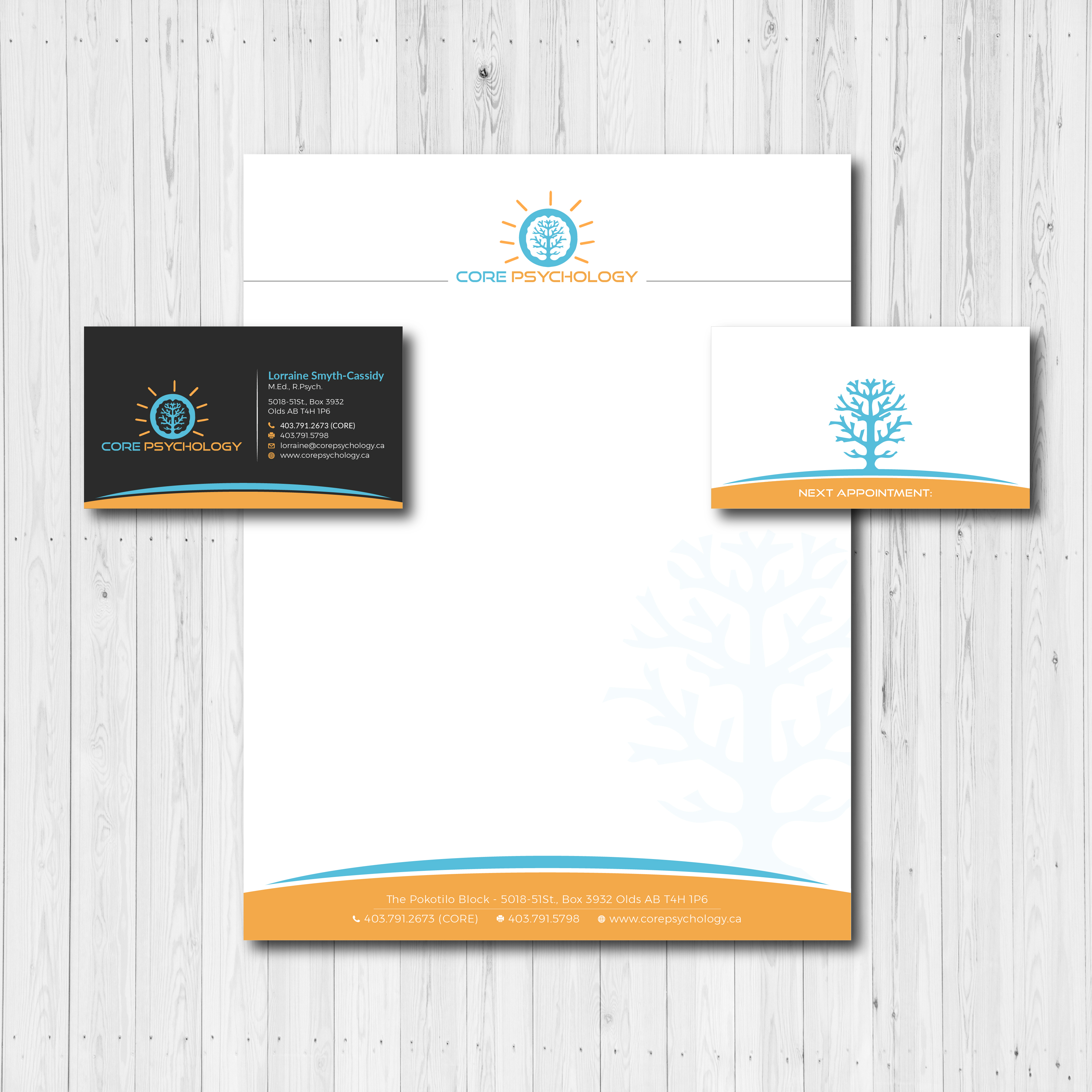 Stationery Design by Bold Pixels for Core Psychology Inc. | Design #22507394