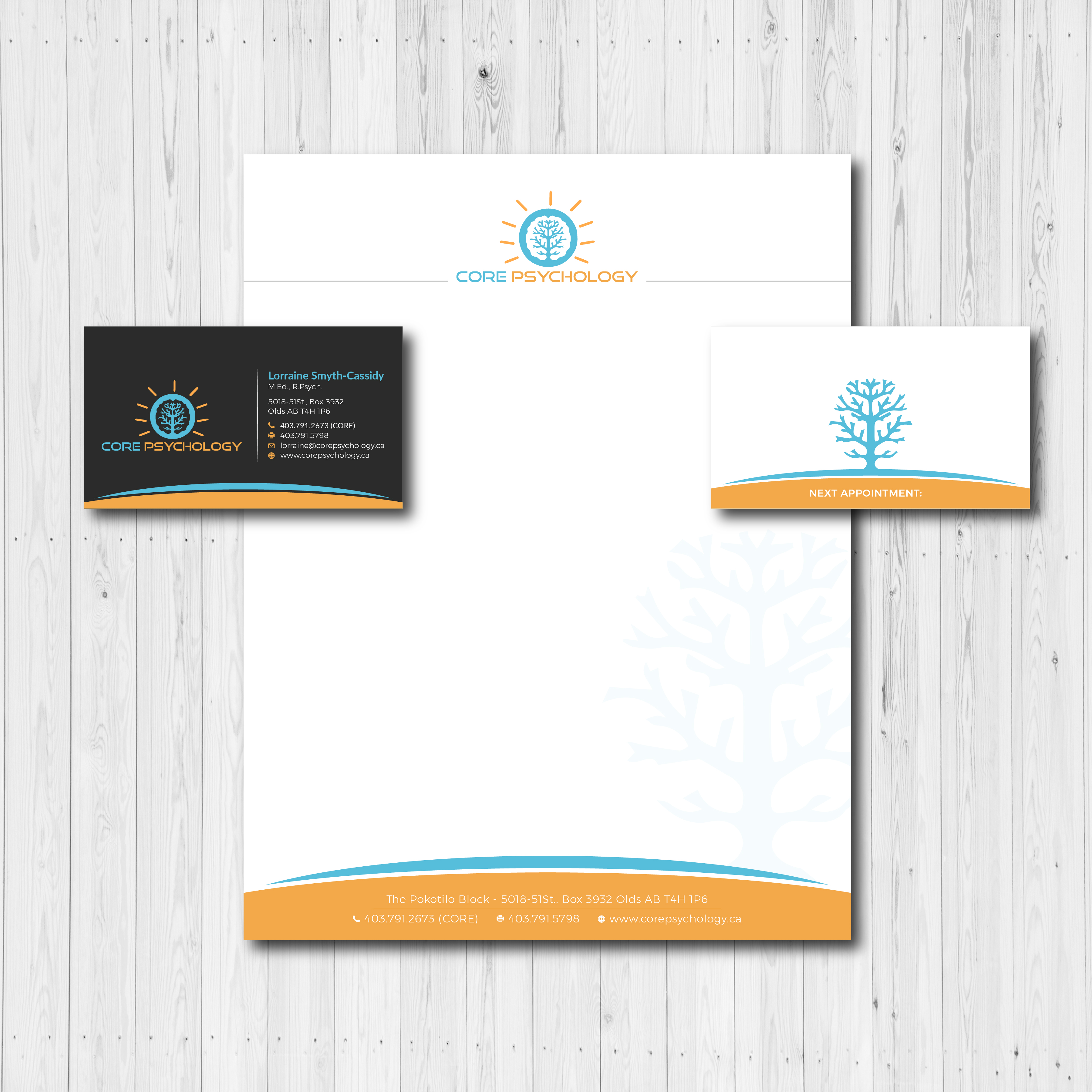 Stationery Design by Bold Pixels for Core Psychology Inc. | Design #22507395