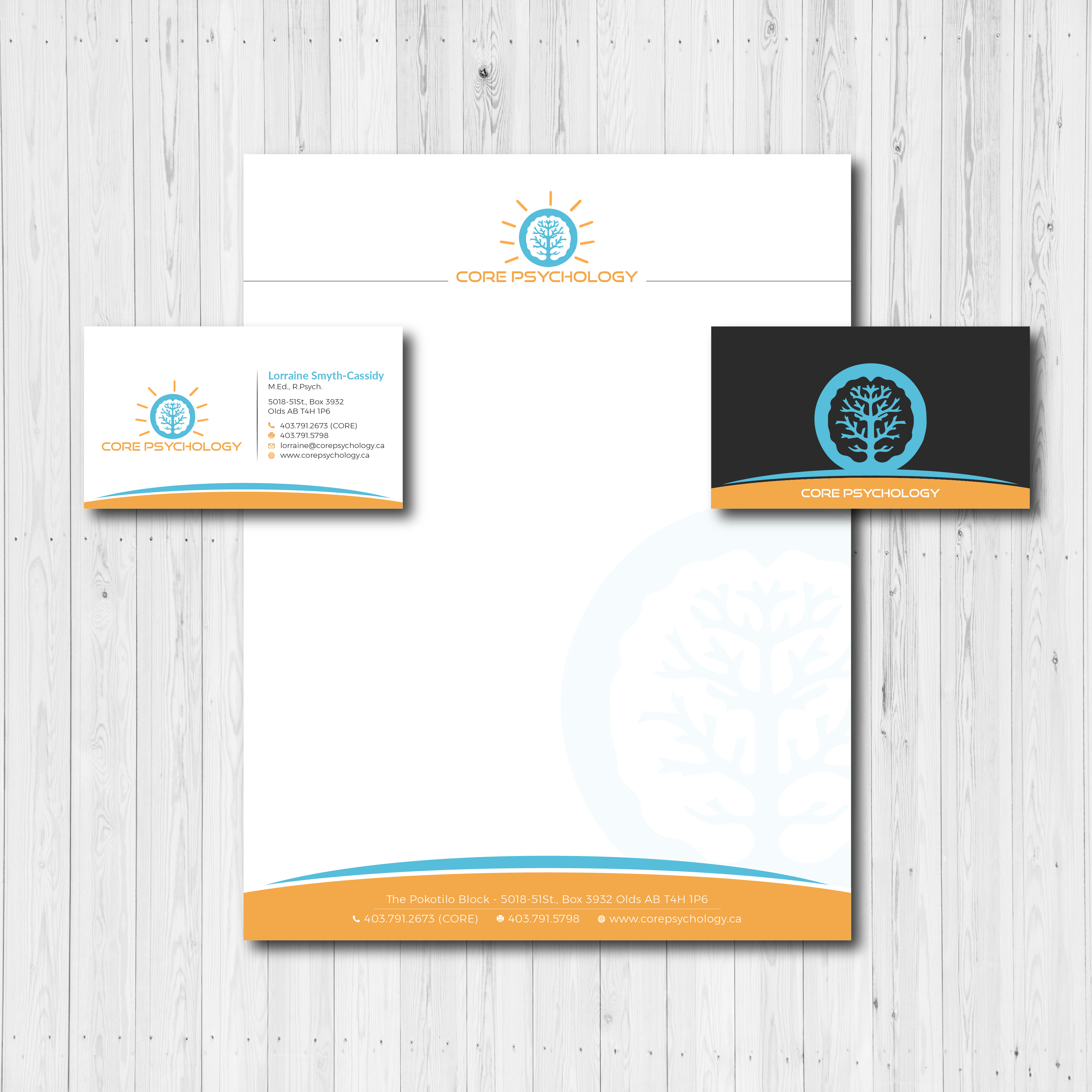 Stationery Design by Bold Pixels for Core Psychology Inc. | Design #22513866