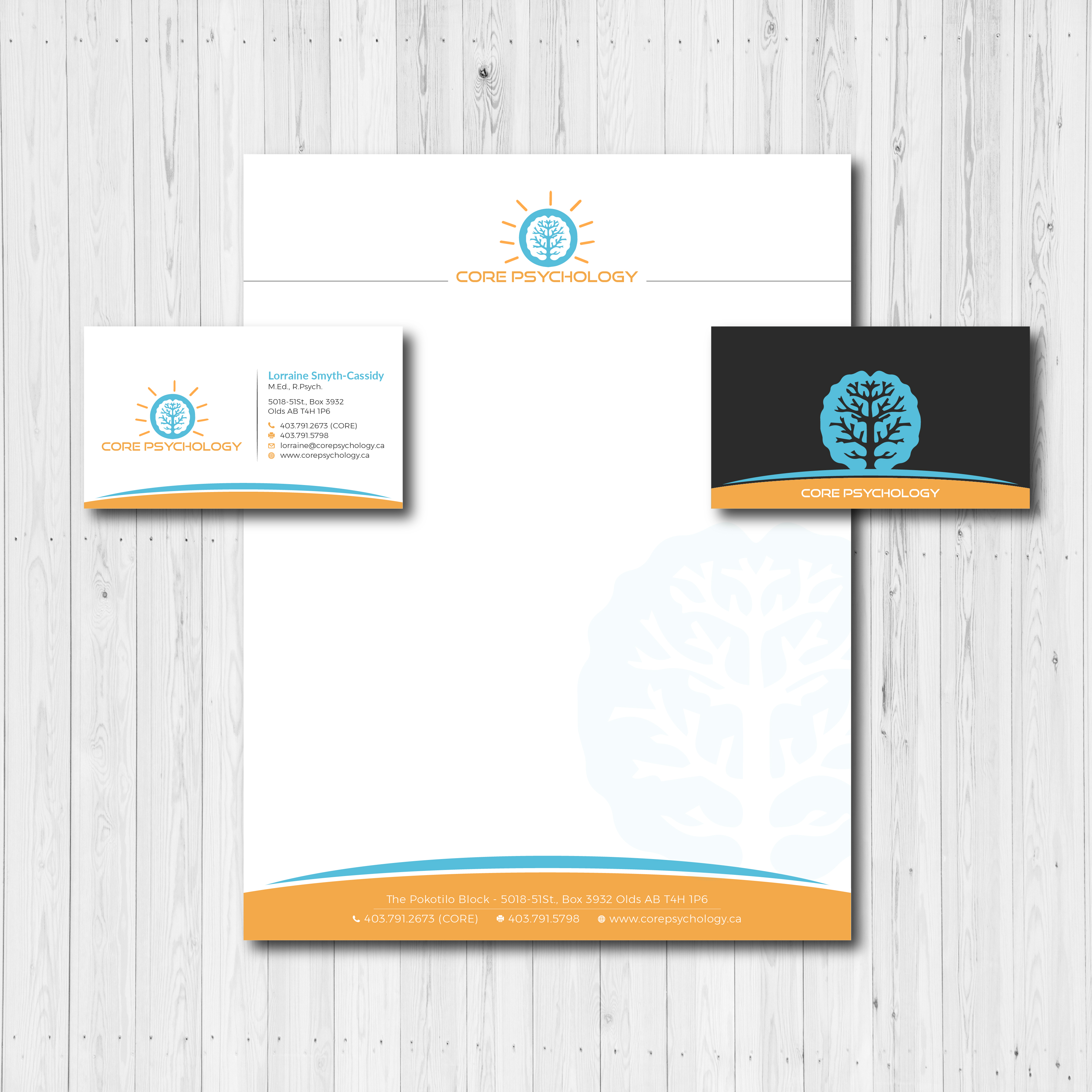 Stationery Design by Bold Pixels for Core Psychology Inc. | Design #22514395