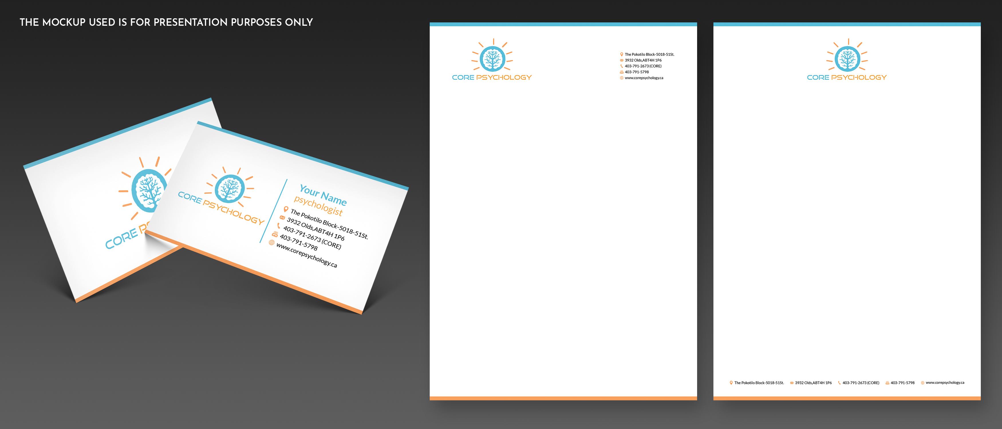 Stationery Design by henok mulugeta8 for Core Psychology Inc. | Design #22487318