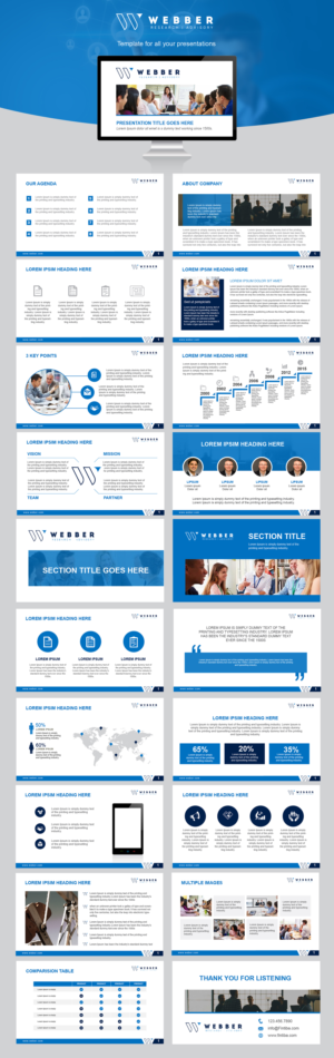 PowerPoint Design by Achiver for Webber Research & Advisory LLC | Design: #22495838