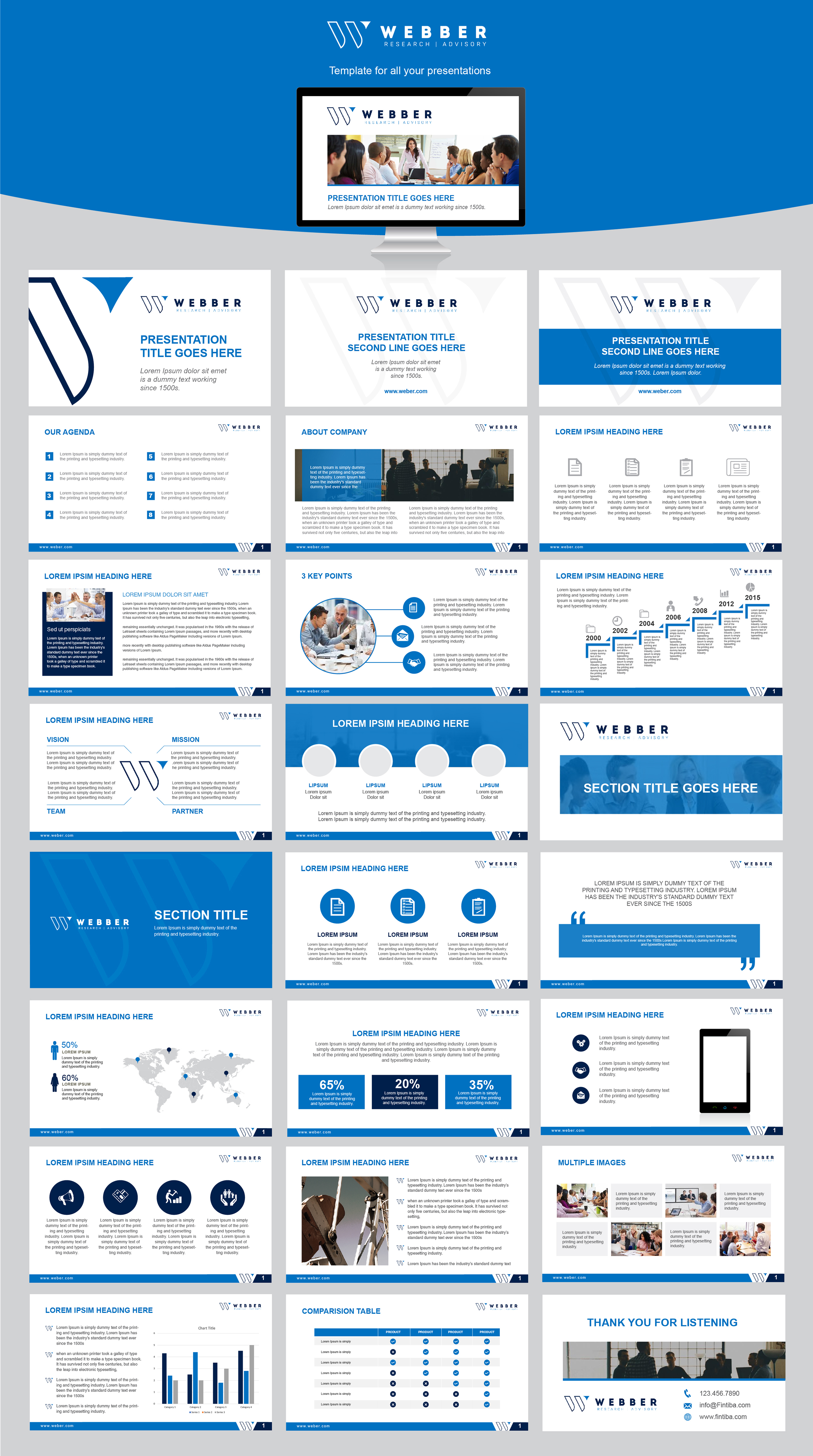 PowerPoint-Design von Achiver für Webber Research & Advisory LLC | Design #22497746