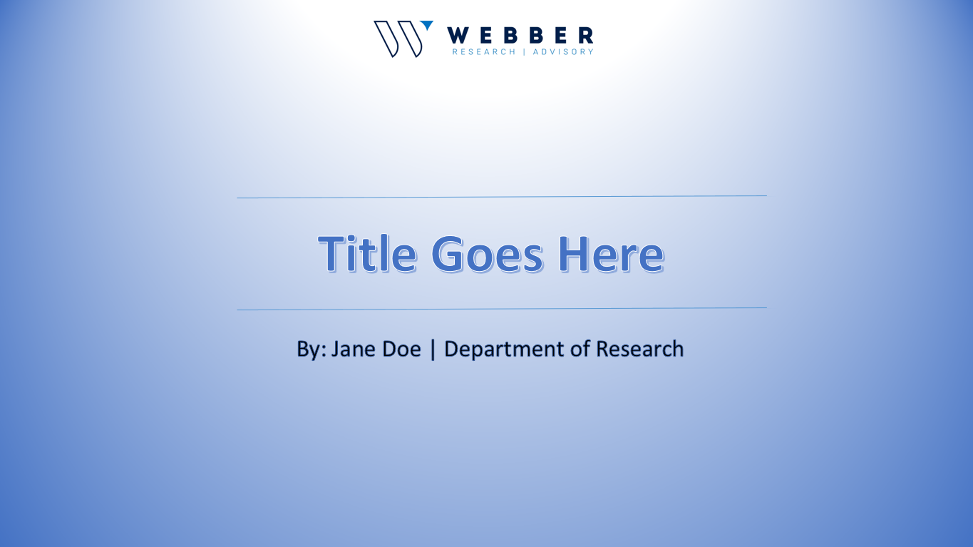 Diseño de PowerPoint por Zeus15 para Webber Research & Advisory LLC | Diseño #22478121