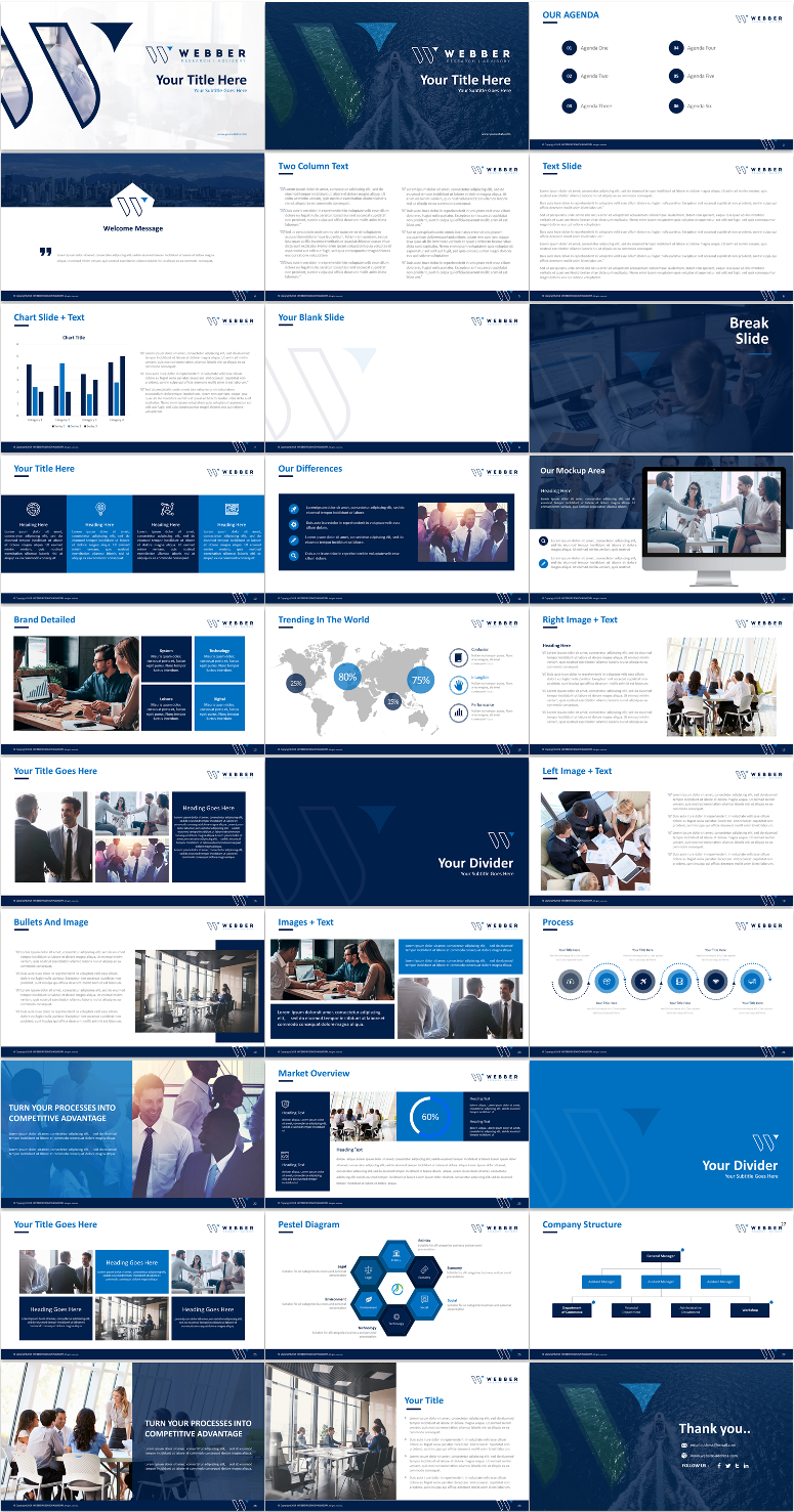 PowerPoint Design by Imazing for Webber Research & Advisory LLC | Design #22498578