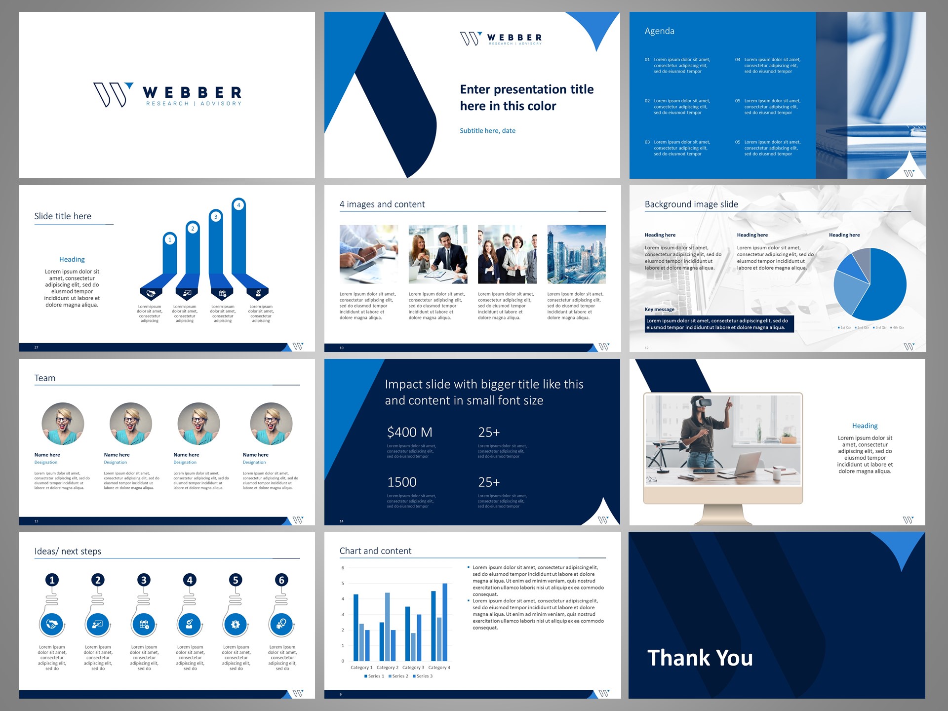 PowerPoint Design by dhuruvam for Webber Research & Advisory LLC | Design #22481149