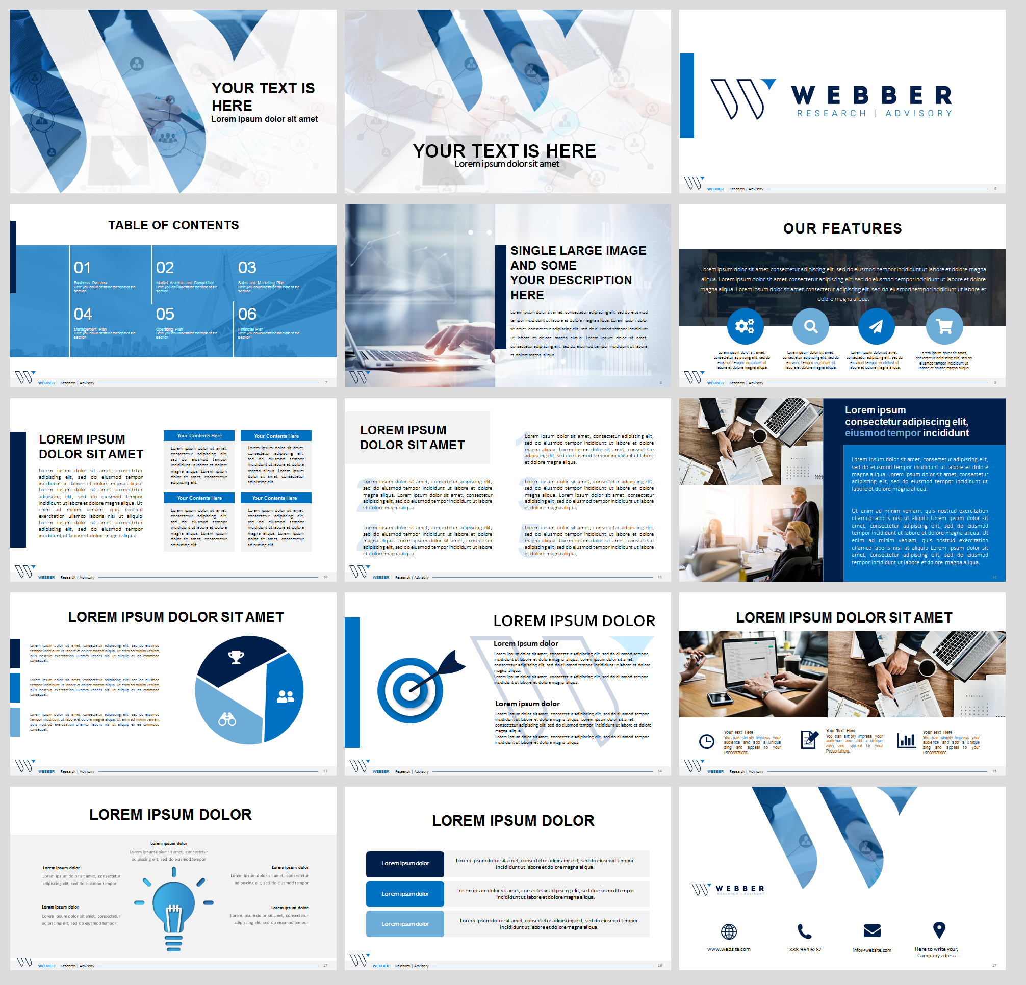 PowerPoint Design by IndreDesign for Webber Research & Advisory LLC | Design #22477433