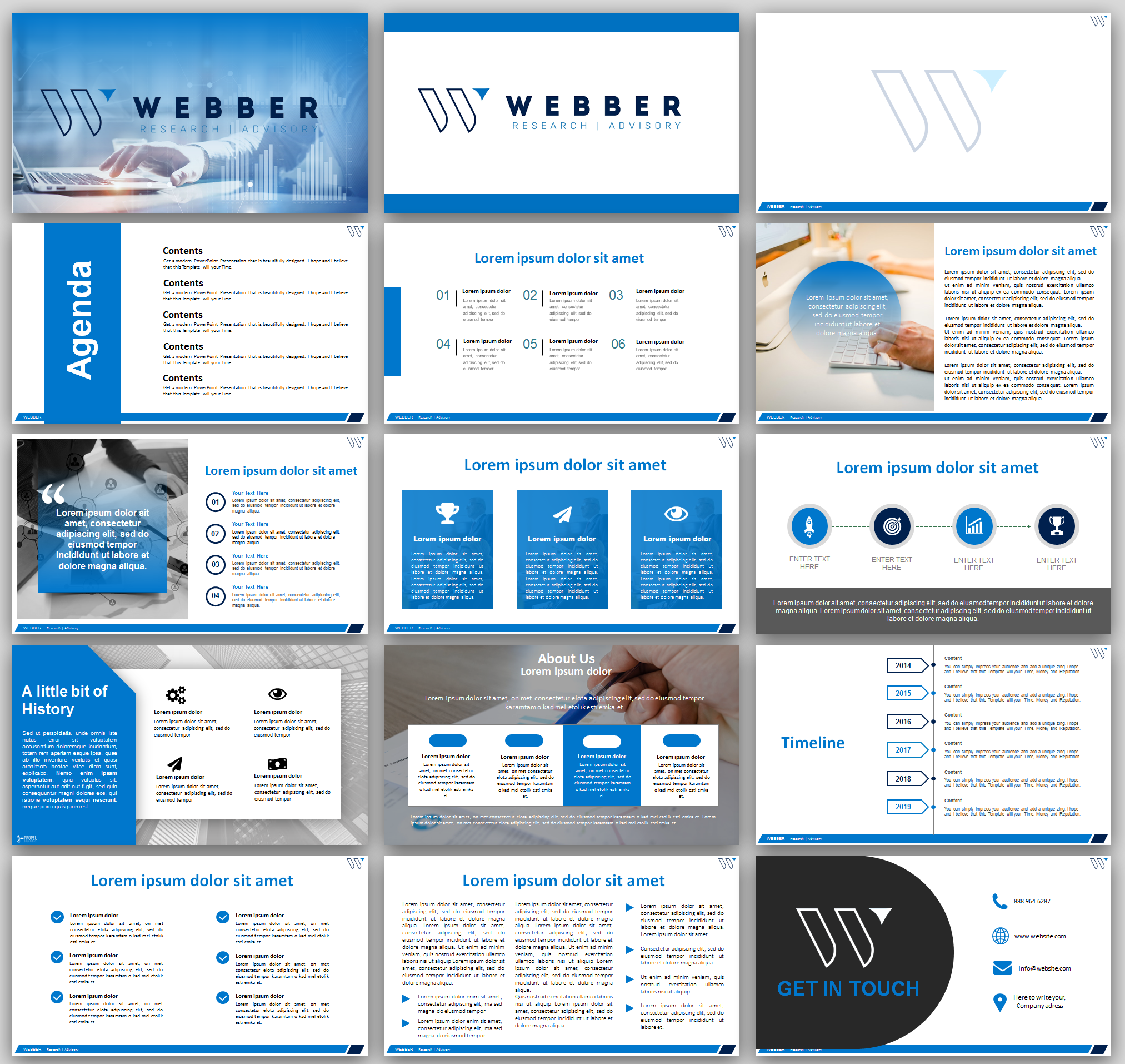 PowerPoint Design by IndreDesign for Webber Research & Advisory LLC | Design #22487135