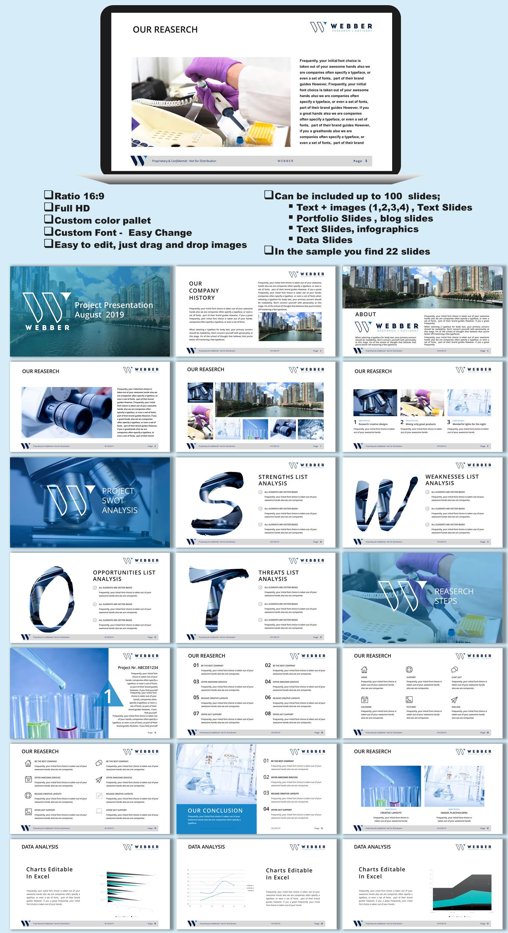 PowerPoint Design by joseborgesbarboza 2 for Webber Research & Advisory LLC | Design #22507950