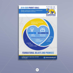 Tahoma Elementary School 2019-2020 Priority Goals | Graphic Design by DA.
