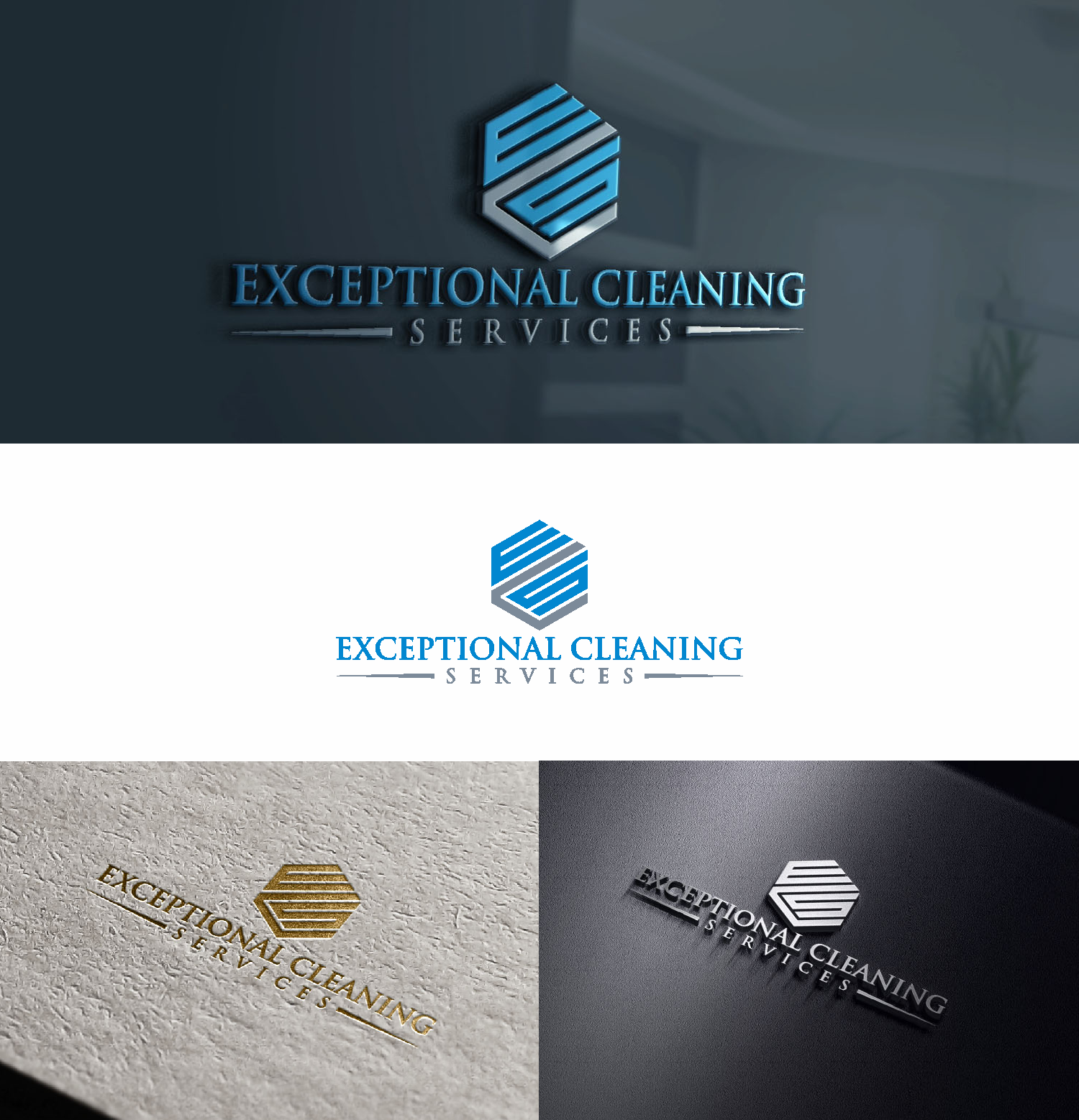 Logo Design by saher khan 2 for Exceptional Cleaning Services | Design #22480937