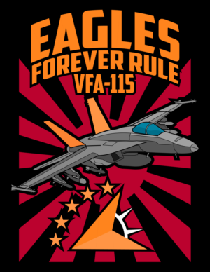 Strike Fighter Squadron 115 T-shirt Design | T-Shirt-Design von JLAGO