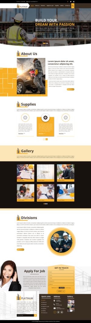 Platinum Construction Company / Website* | Web-Design von SAI DESIGNS