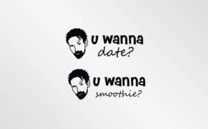 u wanna date? / u wanna smoothie? | Logo Design by MT