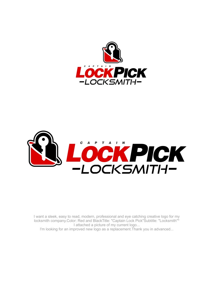 Logo Design by alok bhopatkar for Captain Lock Pick | Design #22536311