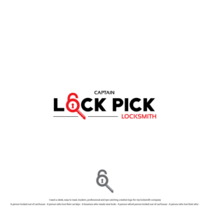 Logo Design by ecorokerz for Captain Lock Pick | Design #22493597