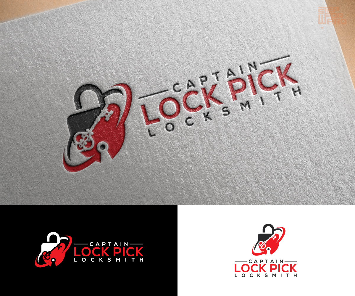 Logo Design by step forward 2 for Captain Lock Pick | Design #22495555