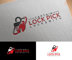 Captain Lock Pick Locksmith | Logo Design by step forward 2
