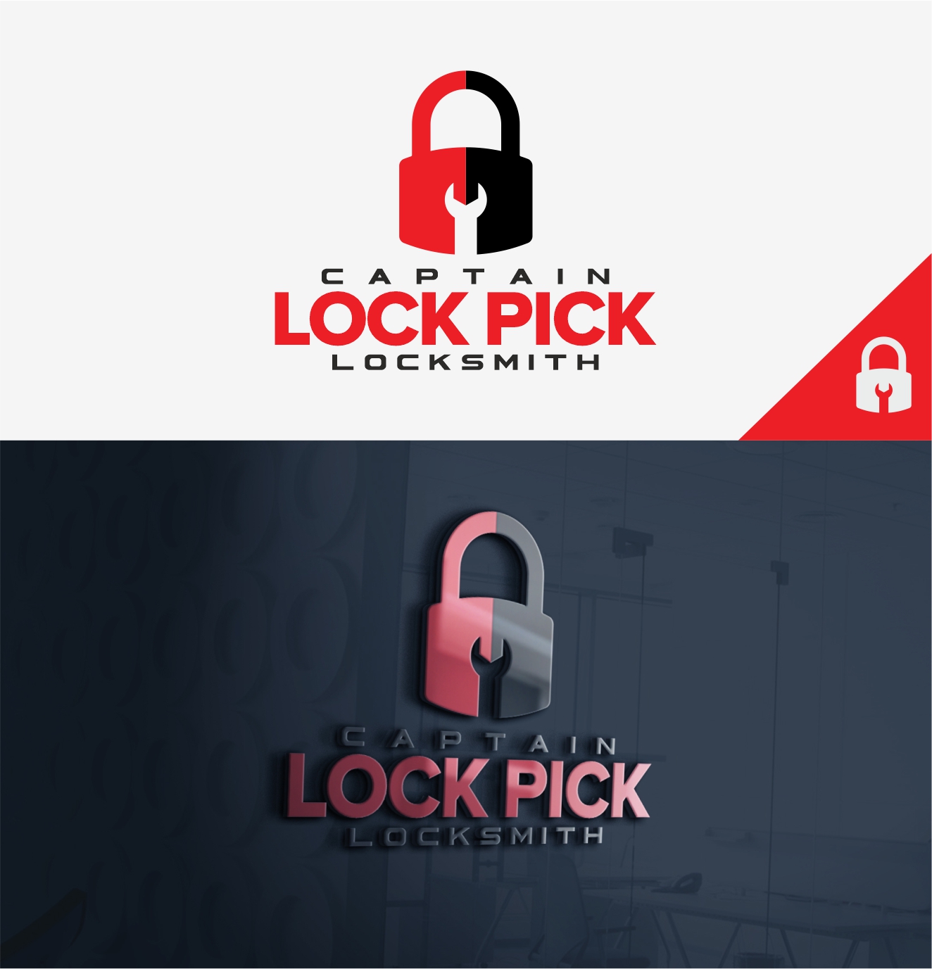 Logo Design by Pranav Creative Graphic for Captain Lock Pick | Design #22497226