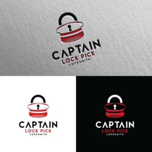 Captain Lock Pick Locksmith | Logo Design by Rii