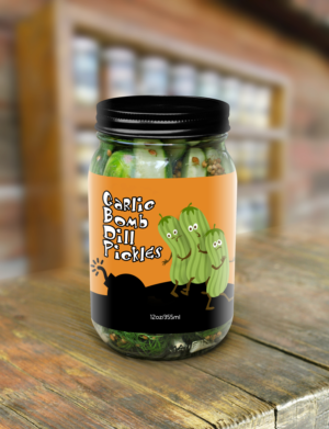 Garlic Bomb Dill Pickles needs your smart gourmet Design | Design Emballage par tarokun