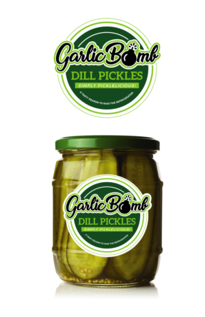 Garlic Bomb Dill Pickles needs your smart gourmet Design