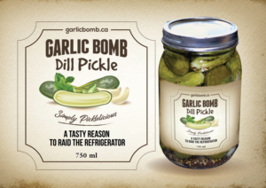 Garlic Bomb Dill Pickles needs your smart gourmet Design | Design Emballage par Nublan Ameram