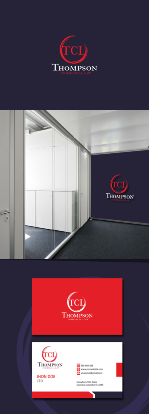 The logo is comprised of the letters TCL (meaning Thompson Commercial Law)] | Logo Design by vanroz