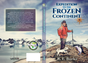 Expedition to the Frozen Continent, one in a series of Buddy the Globetrotter books | Book Cover Design by Wally_F