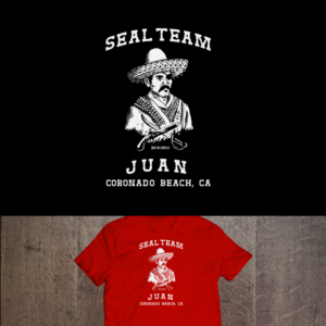Fun and interesting seal team t shirt design for sale in california coastal town | T-shirt Design by Abiyoso28