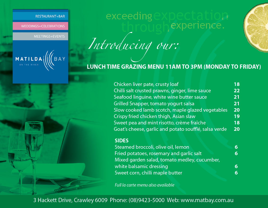 Flyer Design by shaji tp for Matilda Bay Restaurant and Function Centre | Design #2975568
