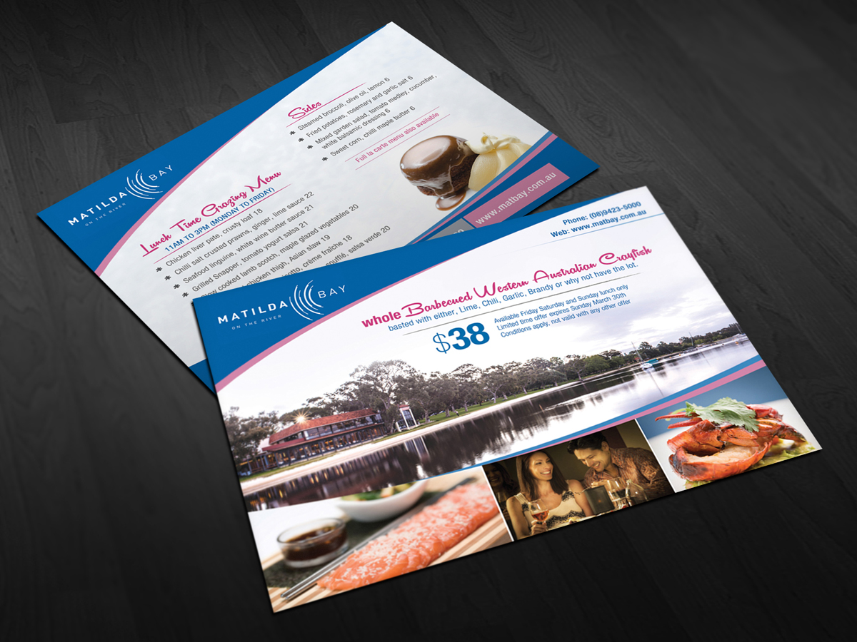 Flyer Design by FLEXIN for Matilda Bay Restaurant and Function Centre | Design #2958411