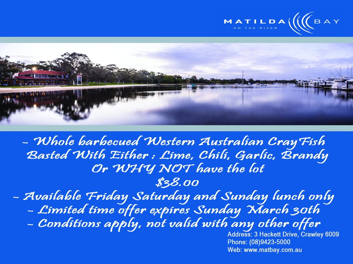 Flyer Design by Theo Designs for Matilda Bay Restaurant and Function Centre | Design #2977940