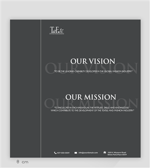Front of folder with Vision/Mission/Culture design  | Diseño de Papelería por hesanhasan