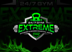 EXTREME -  24/7 GYM - FITNESS AND MIXED MARTIAL ARTS- ADULTS/KIDS | Logo Design by OR-PiXEL STUDIO ™