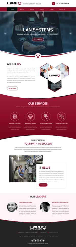 Web Design by pb for LAN Systems, Inc | Design #22504999
