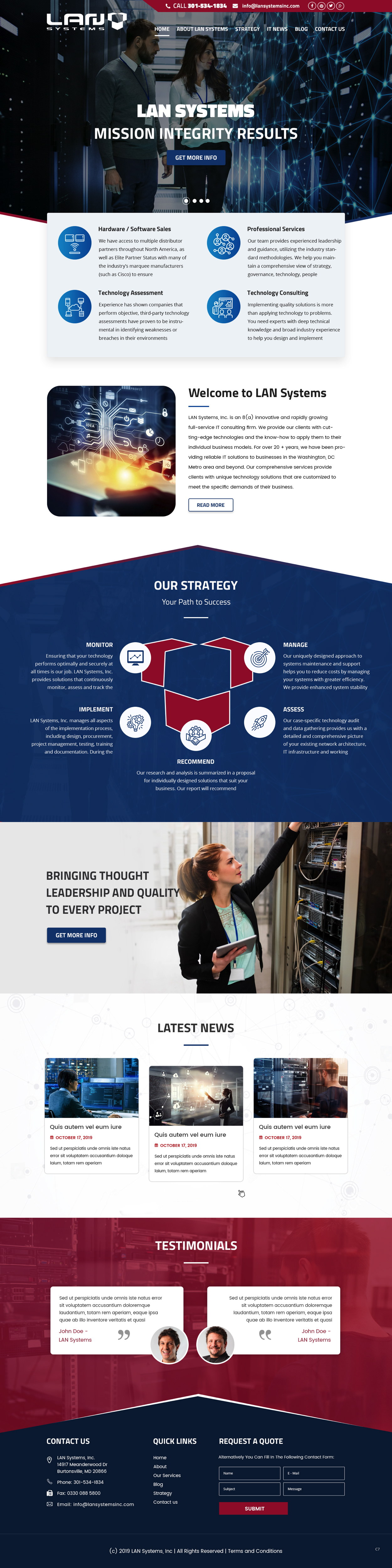 Web-Design von pb für LAN Systems, Inc | Design #22505001