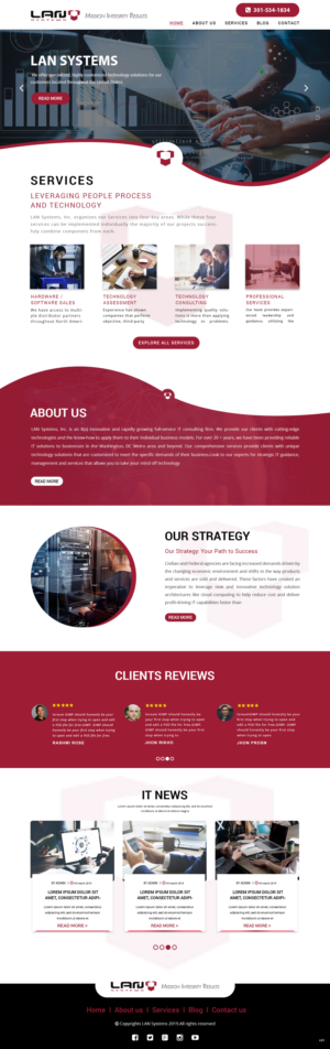 Web Design par pb pour LAN Systems, Inc | Design : #22505008