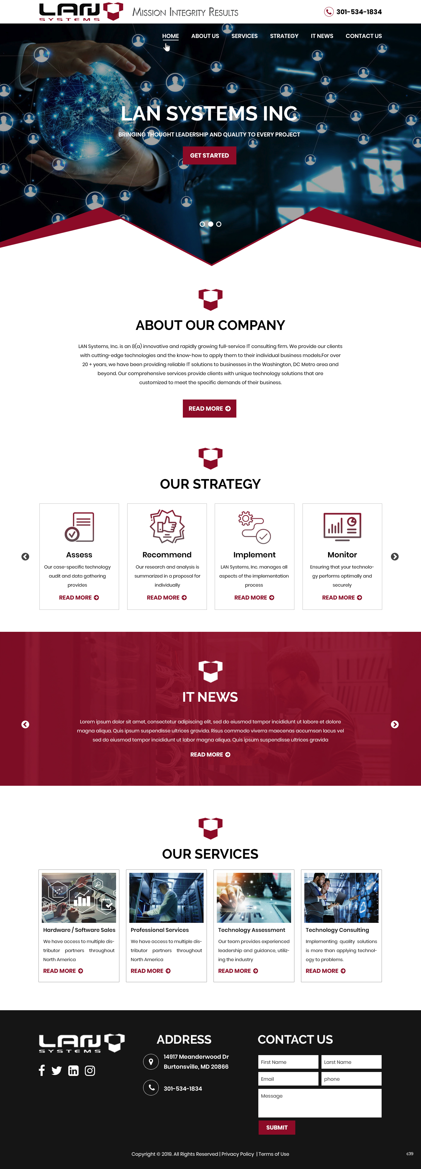Web Design by pb for LAN Systems, Inc | Design #22505011