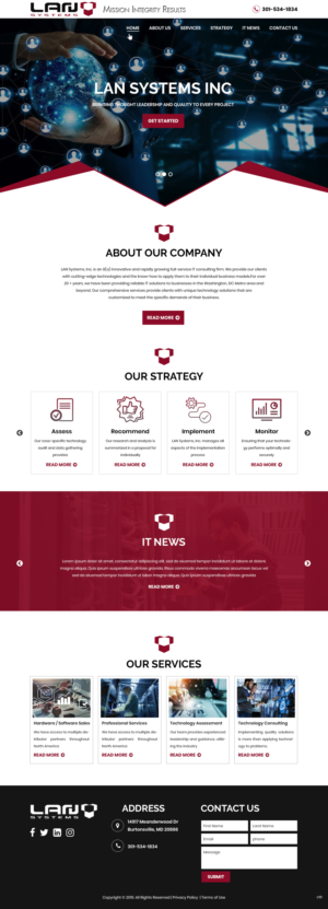 Web Design par pb pour LAN Systems, Inc | Design : #22505011