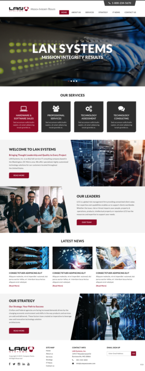 Web Design par pb pour LAN Systems, Inc | Design : #22505014