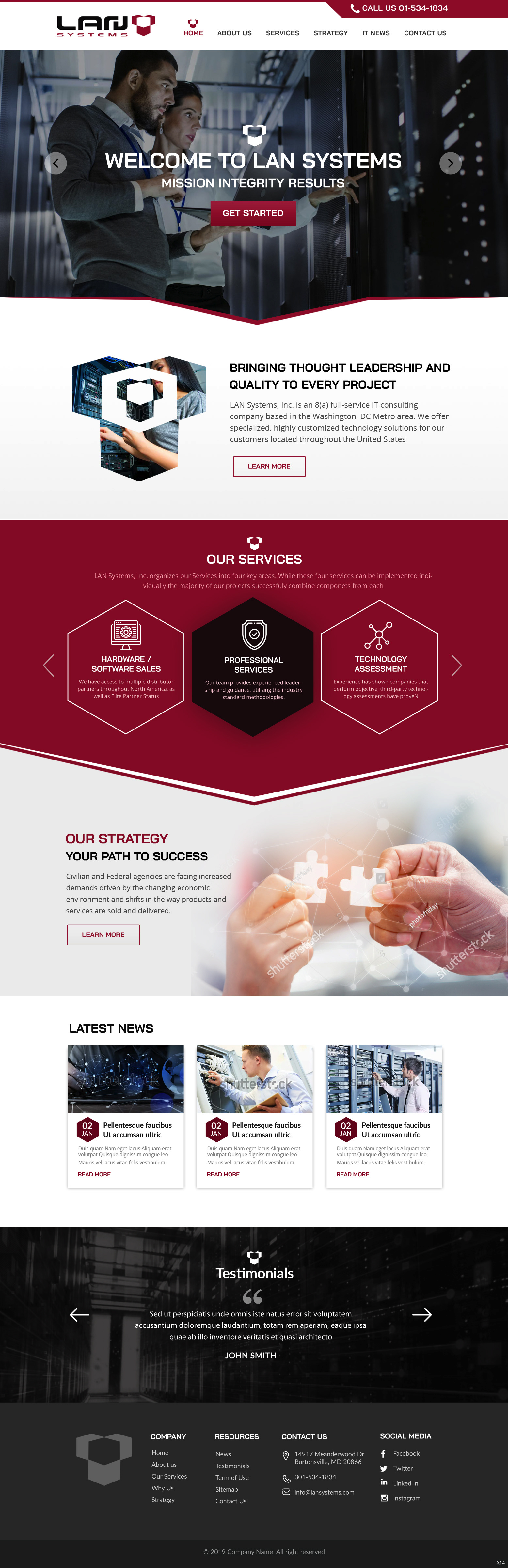 Web Design by pb for LAN Systems, Inc | Design #22505015