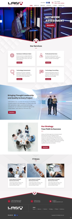 Web Design par pb pour LAN Systems, Inc | Design : #22505082