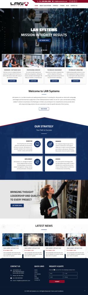 Web Design par pb pour LAN Systems, Inc | Design : #22513714