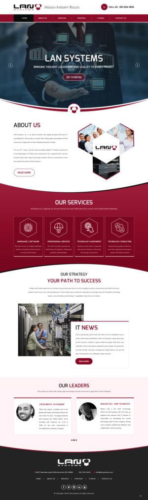 Web Design par pb pour LAN Systems, Inc | Design : #22513715